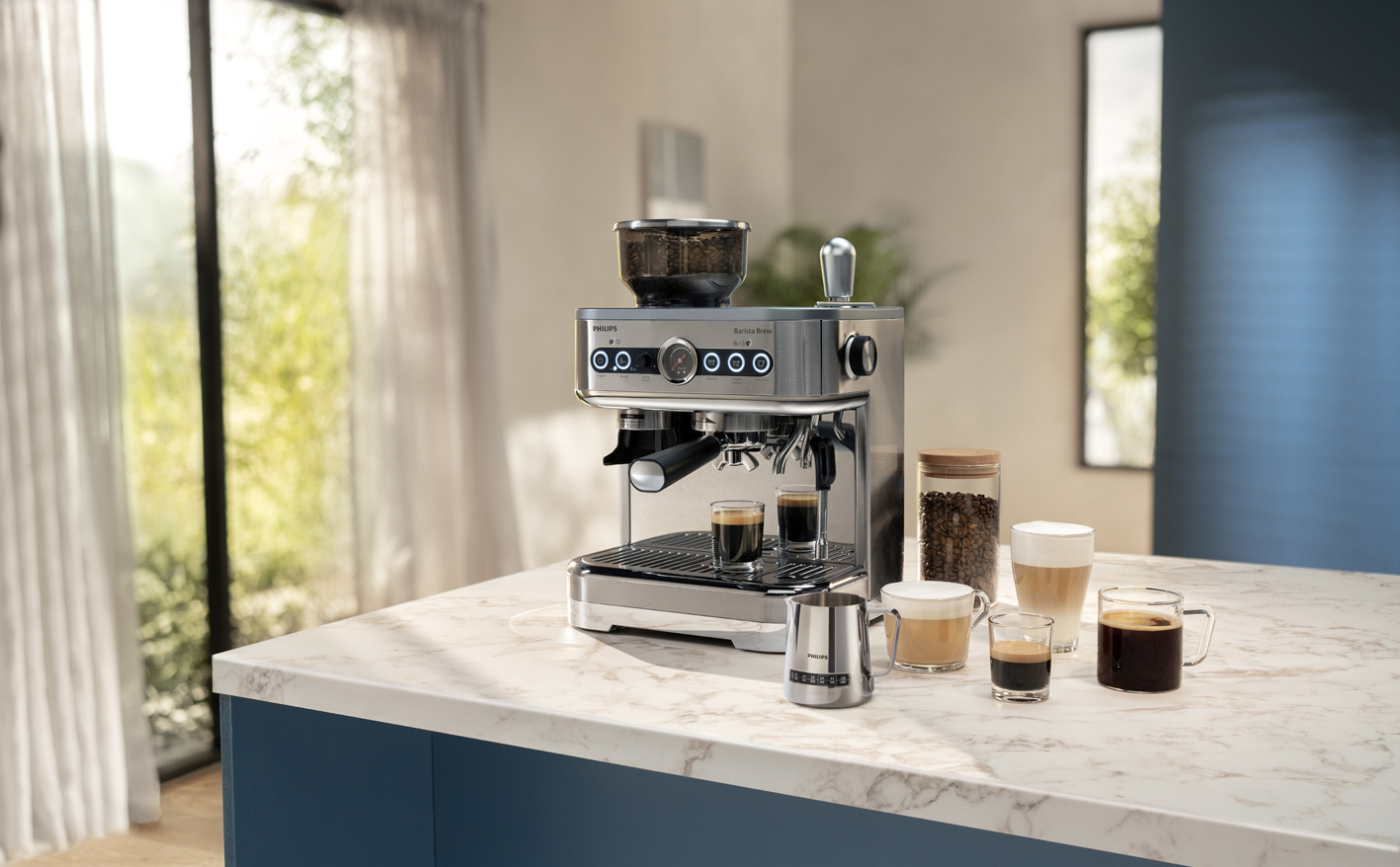 Philips Barista Brew s raznim vrstama kave